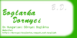 boglarka dornyei business card